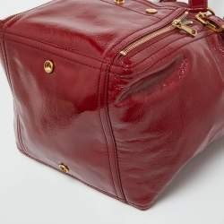 Yves Saint Laurent Red Patent Leather Downtown Tote