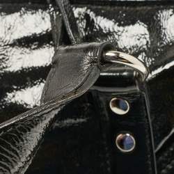 Pre Owned Yves Saint Laurent Black Patent Leather Lover Bag