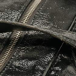 Pre Owned Yves Saint Laurent Black Patent Leather Lover Bag