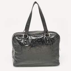 Pre Owned Yves Saint Laurent Black Patent Leather Lover Bag