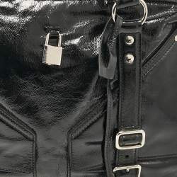 Pre Owned Yves Saint Laurent Black Patent Leather Lover Bag
