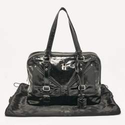 Pre Owned Yves Saint Laurent Black Patent Leather Lover Bag