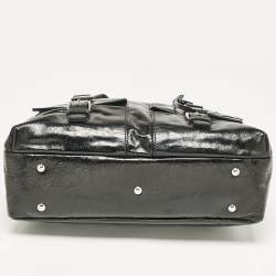 Pre Owned Yves Saint Laurent Black Patent Leather Lover Bag