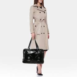 Pre Owned Yves Saint Laurent Black Patent Leather Lover Bag