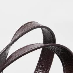 Pre Owned Yves Saint Laurent Dark Purple Patent Leather Downtown Tote