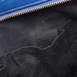 Saint Laurent Blue Leather Medium Cabas Chyc Tote