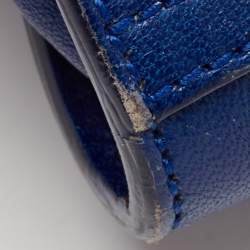 Saint Laurent Blue Leather Medium Cabas Chyc Tote