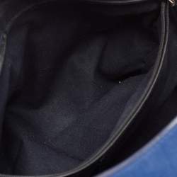 Saint Laurent Blue Leather Medium Cabas Chyc Tote