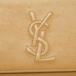 Yves Saint Laurent Beige Leather Belle De Jour Continental Wallet