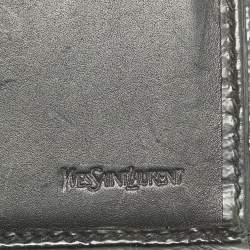 Yves Saint Laurent Black Patent Leather Belle De Jour French Flap Wallet