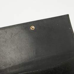 Yves Saint Laurent Black Patent Leather Belle De Jour French Flap Wallet