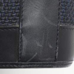 Yves Saint Laurent Blue Leather and PVC Vintage Bucket Bag