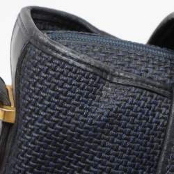 Yves Saint Laurent Blue Leather and PVC Vintage Bucket Bag