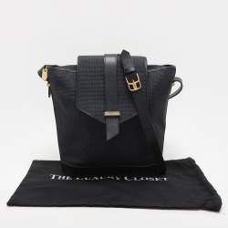 Yves Saint Laurent Blue Leather and PVC Vintage Bucket Bag