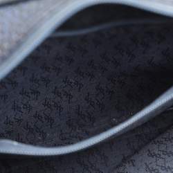 Yves Saint Laurent Blue Leather and PVC Vintage Bucket Bag