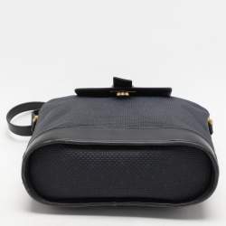 Yves Saint Laurent Blue Leather and PVC Vintage Bucket Bag