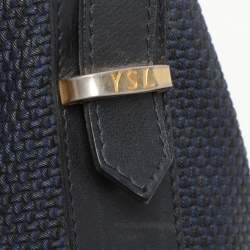 Yves Saint Laurent Blue Leather and PVC Vintage Bucket Bag