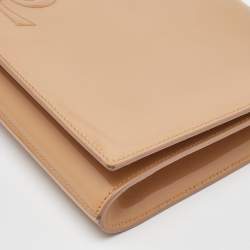 Yves Saint Laurent Beige Patent Leather Belle De Jour Flap Clutch