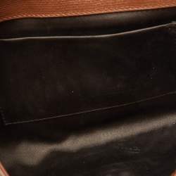 Pre Owned Yves Saint Laurent Brown Leather Ligne Y Clutch