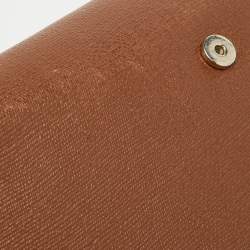 Pre Owned Yves Saint Laurent Brown Leather Ligne Y Clutch