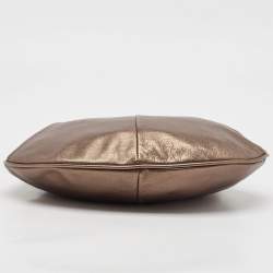 Pre Owned Yves Saint Laurent Bronze Leather Mini Mombasa Hobo