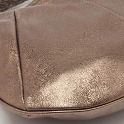 Pre Owned Yves Saint Laurent Bronze Leather Mini Mombasa Hobo