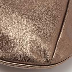 Pre Owned Yves Saint Laurent Bronze Leather Mini Mombasa Hobo