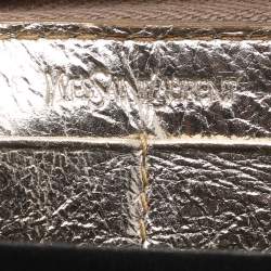 Yves Saint Laurent Metallic Leather Belle De Jour Zip Around Wallet
