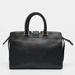 Pre Owned Yves Saint Laurent Black Leather Small Ligne Y Cabas Chyc Tote