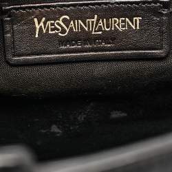 Pre Owned Yves Saint Laurent Black Leather Small Ligne Y Cabas Chyc Tote