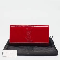 Pre Owned حقيبة كلتش سان لوران بل دو جور جلد ذهبية ميتالك 