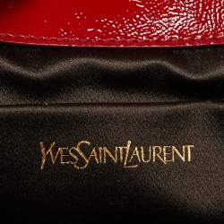 Pre Owned حقيبة كلتش سان لوران بل دو جور جلد ذهبية ميتالك 