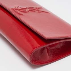 Pre Owned حقيبة كلتش سان لوران بل دو جور جلد ذهبية ميتالك 