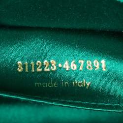 Pre Owned Yves Saint Laurent Green Patent Leather Belle De Jour Flap Clutch