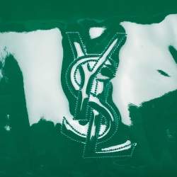 Pre Owned Yves Saint Laurent Green Patent Leather Belle De Jour Flap Clutch