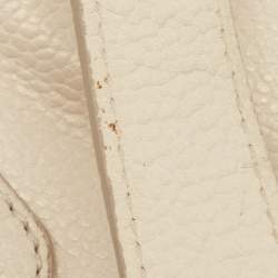 Yves Saint Laurent Off White Leather Medium Muse Satchel