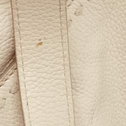 Yves Saint Laurent Off White Leather Medium Muse Satchel