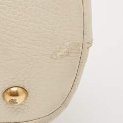 Yves Saint Laurent Off White Leather Medium Muse Satchel