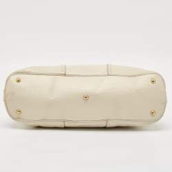 Yves Saint Laurent Off White Leather Medium Muse Satchel