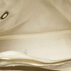 Yves Saint Laurent Black/White Leather and Fabric Muse Two Bag
