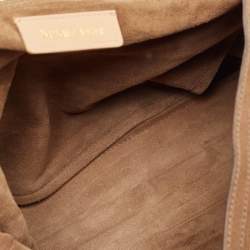 Yves Saint Laurent Tricolor Leather and Suede Large Muse Two Top Handle Bag