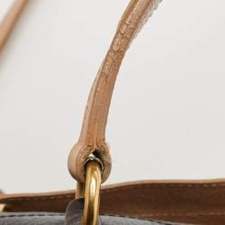 Yves Saint Laurent Tricolor Leather and Suede Large Muse Two Top Handle Bag