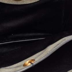 Yves Saint Laurent Grey Croc Embossed Nubuck Leather Shoulder Bag