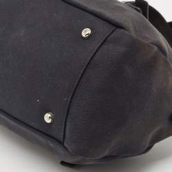 Pre Owned Yves Saint Laurent Black Canvas and Leather Kahala Boston Bag