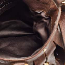 Yves Saint Laurent Two Tone Brown Suede and Leather Rive Gauche Shoulder Bag