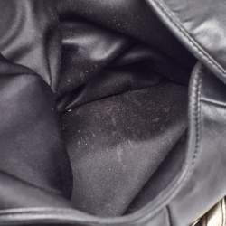 Pre Owned Yves Saint Laurent Black Leather Mombasa Hobo