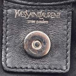 Pre Owned Yves Saint Laurent Black Leather Mombasa Hobo