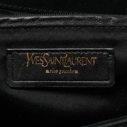 Pre Owned Yves Saint Laurent Black Patent Leather Large Downtown Tote