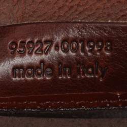 Pre Owned Yves Saint Laurent Brown Leather Ring Studded Clutch