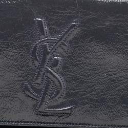 Yves Saint Laurent Navy Blue Patent Leather Belle De Jour Clutch
